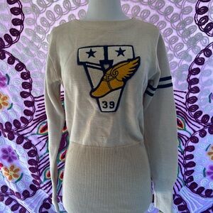 1939 letterman Sweater with Winged Venice Beach High School Emblem